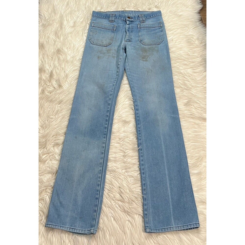Vintage Big Smith Jeans 32x33 USA Workwear 70s 80s Light Wash Grunge